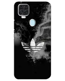 Чехол для ZTE Blade V2020 с картинкой «Абстрактный дым Adidas»
