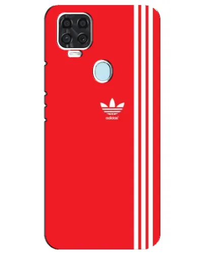 Чехол для ZTE Blade V2020 с картинкой «Красный минимализм Adidas»