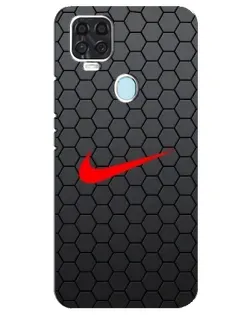 Чехол для ZTE Blade V2020 с картинкой «Nike — карбоновая сетка»