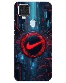 Чехол для ZTE Blade V2020 с картинкой «Техногенный стиль Nike»