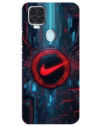 Чехол для ZTE Blade V2020 с картинкой «Техногенный стиль Nike»