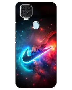 Чехол для ZTE Blade V2020 с картинкой «Огненный логотип Nike»