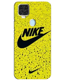 Чехол для ZTE Blade V2020 с картинкой «Желтый текстурный Nike»