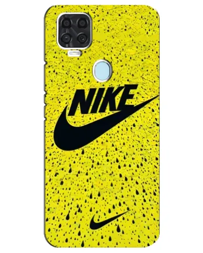 Чехол для ZTE Blade V2020 с картинкой «Желтый текстурный Nike»