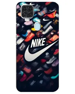 Чехол для ZTE Blade V2020 с картинкой «Коллекция кроссовок Nike»