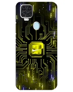 Чехол для ZTE Blade V2020 с картинкой «Nike — золотая искра»