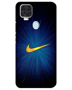 Чехол для ZTE Blade V2020 с картинкой «Синий пульс Nike»