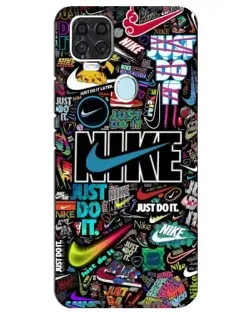 Чехол для ZTE Blade V2020 с картинкой «Яркий коллаж Nike»