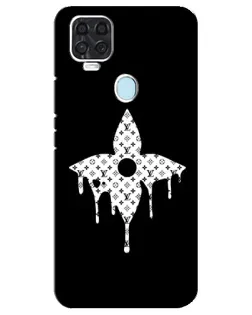 Чехол для ZTE Blade V2020 с картинкой «Цветочная монограмма»