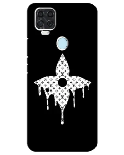 Чехол для ZTE Blade V2020 с картинкой «Цветочная монограмма»