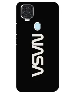 Чехол для ZTE Blade V2020 с картинкой «NASA — вертикальный логотип»