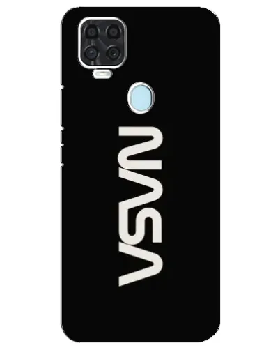 Чехол для ZTE Blade V2020 с картинкой «NASA — вертикальный логотип»