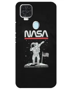 Чехол для ZTE Blade V2020 с картинкой «NASA — шагаем по Луне»