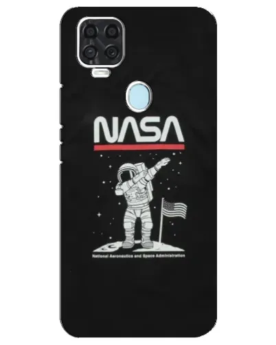 Чехол для ZTE Blade V2020 с картинкой «NASA — шагаем по Луне»