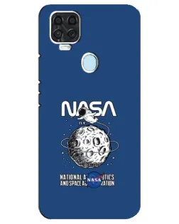 Чехол для ZTE Blade V2020 с картинкой «NASA — лунная миссия»