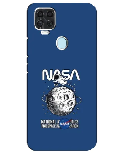 Чехол для ZTE Blade V2020 с картинкой «NASA — лунная миссия»