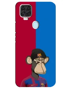 Чехол для ZTE Blade V2020 с картинкой «Bored Ape — фанат Барсы»