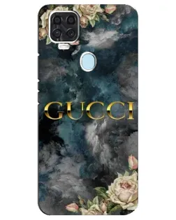 Чехол для ZTE Blade V2020 с картинкой «Абстрактные цветы Gucci»