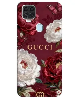 Чохол для ZTE Blade V2020 з картинкою «Gucci — бордові троянди»