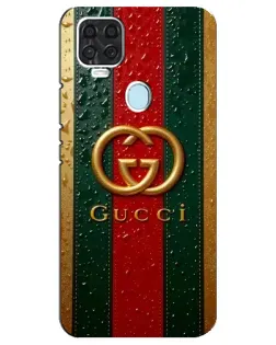 Чохол для ZTE Blade V2020 з картинкою «Gucci — фірмова смуга та золото»