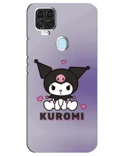 Чехол для ZTE Blade V2020 с картинкой «Kuromi — фиолетовый арт»