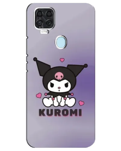 Чехол для ZTE Blade V2020 с картинкой «Kuromi — фиолетовый арт»