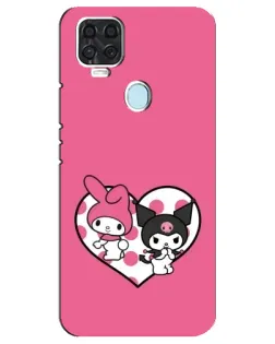 Чехол для ZTE Blade V2020 с картинкой «Kuromi и My Melody»