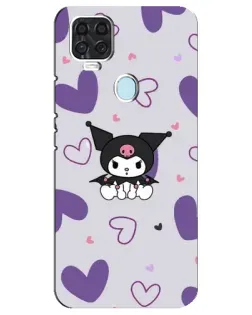 Чехол для ZTE Blade V2020 с картинкой «Kuromi и лавандовые сердца»