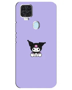 Чехол для ZTE Blade V2020 с картинкой «Kuromi — фиолетовый минимализм»