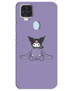 Чехол для ZTE Blade V2020 с картинкой «Kuromi на лиловом фоне»