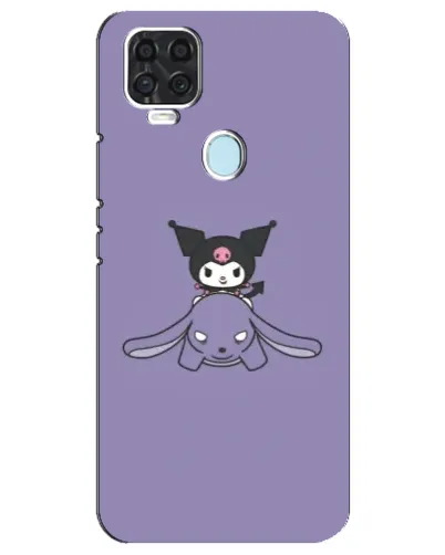 Чехол для ZTE Blade V2020 с картинкой «Kuromi на лиловом фоне»