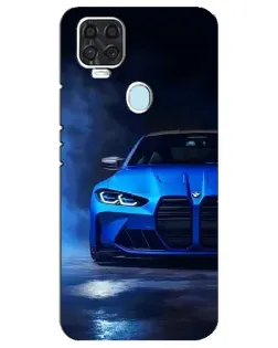 Чехол для ZTE Blade V2020 с картинкой «Голубая BMW M4»