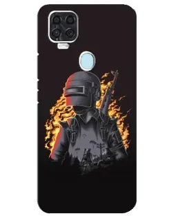 Чохол для ZTE Blade V2020 з картинкою «PUBG — вогняний силует»