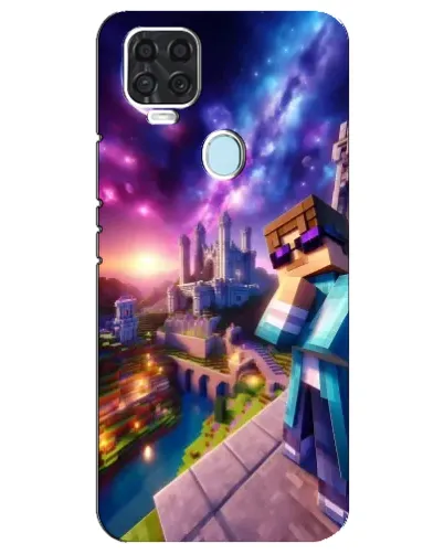 Чехол для ZTE Blade V2020 с картинкой «Стив и космос»