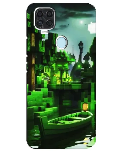 Чехол для ZTE Blade V2020 с картинкой «Minecraft лесной пейзаж»