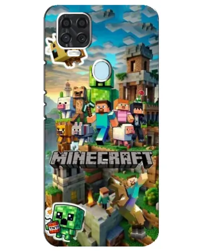 Чехол для ZTE Blade V2020 с картинкой «Замок Minecraft»