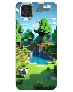 Чехол для ZTE Blade V2020 с картинкой «Minecraft летний день»