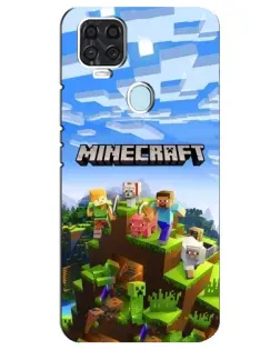 Чехол для ZTE Blade V2020 с картинкой «Minecraft классический мир»