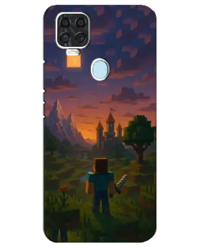 Чехол для ZTE Blade V2020 с картинкой «Стив у башни»