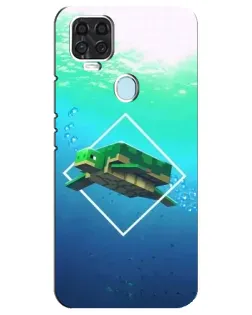 Чохол для ZTE Blade V2020 з картинкою «Черепаха Minecraft»
