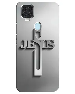 Чохол для ZTE Blade V2020 з картинкою «Металевий хрест Jesus»
