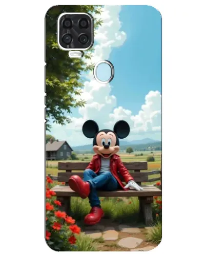 Чехол для ZTE Blade V2020 с картинкой «Микки на скамейке»