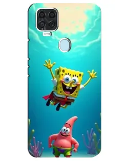 Чохол для ZTE Blade V2020 з картинкою «Спанч Боб під водою»