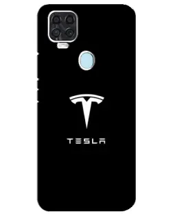 Чехол для ZTE Blade V2020 с картинкой «Tesla White Logo»