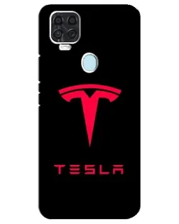 Чехол для ZTE Blade V2020 с картинкой «Tesla Red Logo»