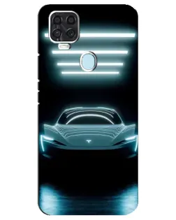 Чехол для ZTE Blade V2020 с картинкой «Tesla в неоне»