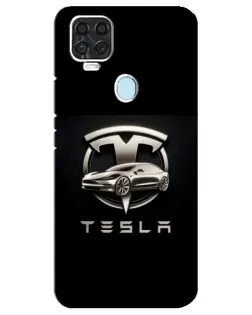 Чехол для ZTE Blade V2020 с картинкой «Tesla — серебристое авто»