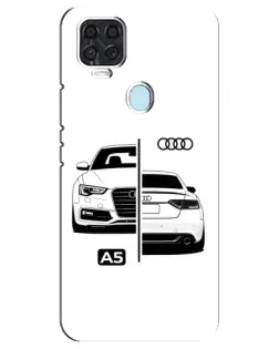 Чехол для ZTE Blade V2020 с картинкой «Audi — контрастный дизайн»