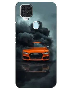 Чехол для ZTE Blade V2020 с картинкой «Audi в облаках дыма»