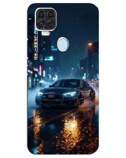 Чехол для ZTE Blade V2020 с картинкой «Ночной город и Audi»